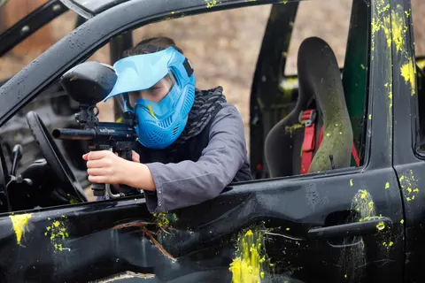 Groepsactiviteit paintball bij Landelijke Gilde Oedelem